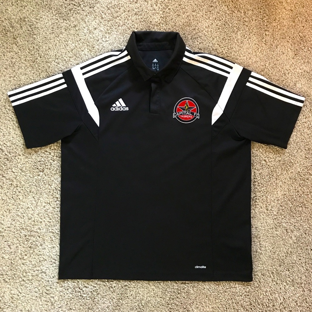 NWOT Adidas Capital FC Timbers Polo Shirt Salem Oregon Soccer Club, Size XL